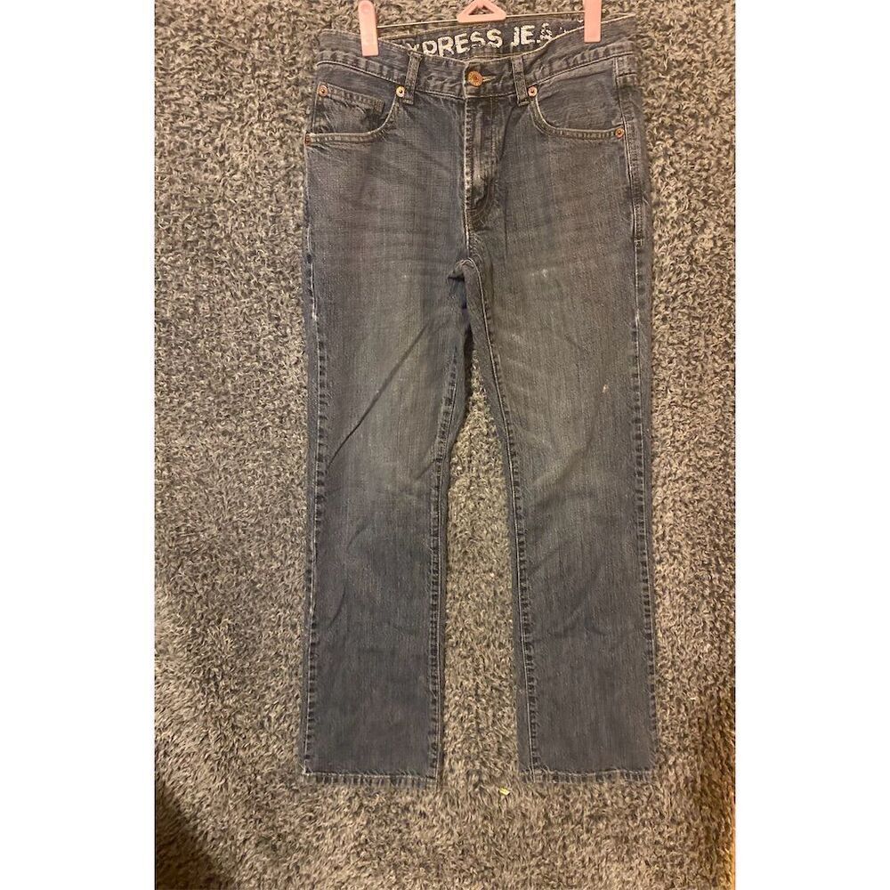 Express Men's Bootcut Denim Jeans Blue W30 L32